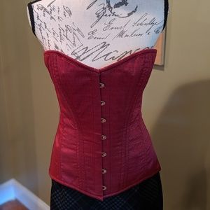 Vintage Handmade Steel Bone Lace Corset